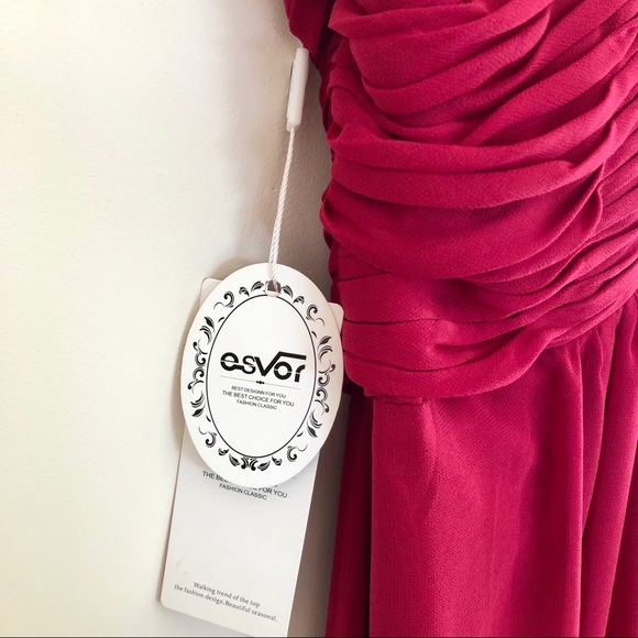 Strapless Burgundy Gown - Picture 4 of 5